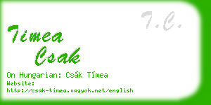 timea csak business card